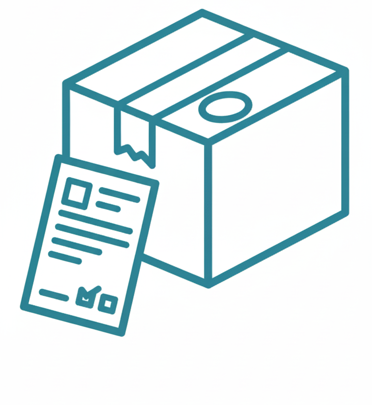 Scannen eines Paketlabels